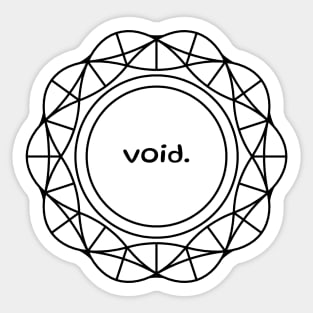 Abstract Void Portal Space Simplistic Design Sticker